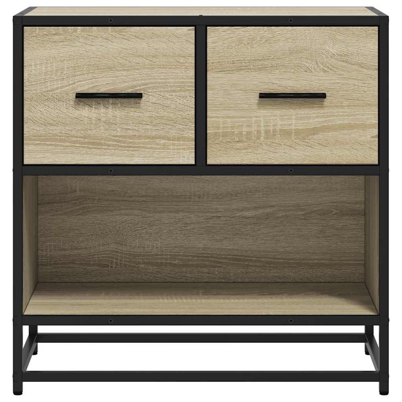 Casa si Gradina - Mobilier - Comode si corpuri - Noptiere - Noptiera din stejar Sonoma 60x31x60 cm lemn prelucrat si metal - Infinity.ro
