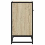 Casa si Gradina - Mobilier - Comode si corpuri - Noptiere - Noptiera din stejar Sonoma 60x31x60 cm lemn prelucrat si metal - Infinity.ro
