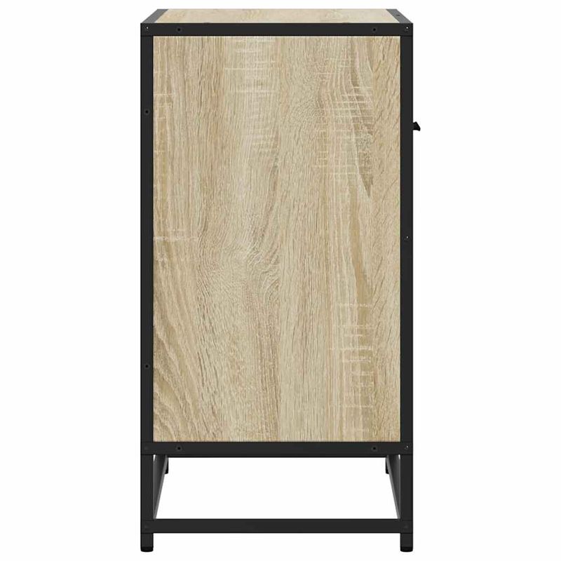 Casa si Gradina - Mobilier - Comode si corpuri - Noptiere - Noptiera din stejar Sonoma 60x31x60 cm lemn prelucrat si metal - Infinity.ro