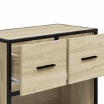 Casa si Gradina - Mobilier - Comode si corpuri - Noptiere - Noptiera din stejar Sonoma 60x31x60 cm lemn prelucrat si metal - Infinity.ro