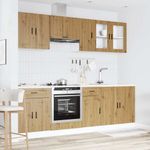 Casa si Gradina - Mobilier - Comode si corpuri - Corpuri bucatarie - Set dulap de bucatarie 8 piese „Kalmar” stejar artizanal lemn - Infinity.ro