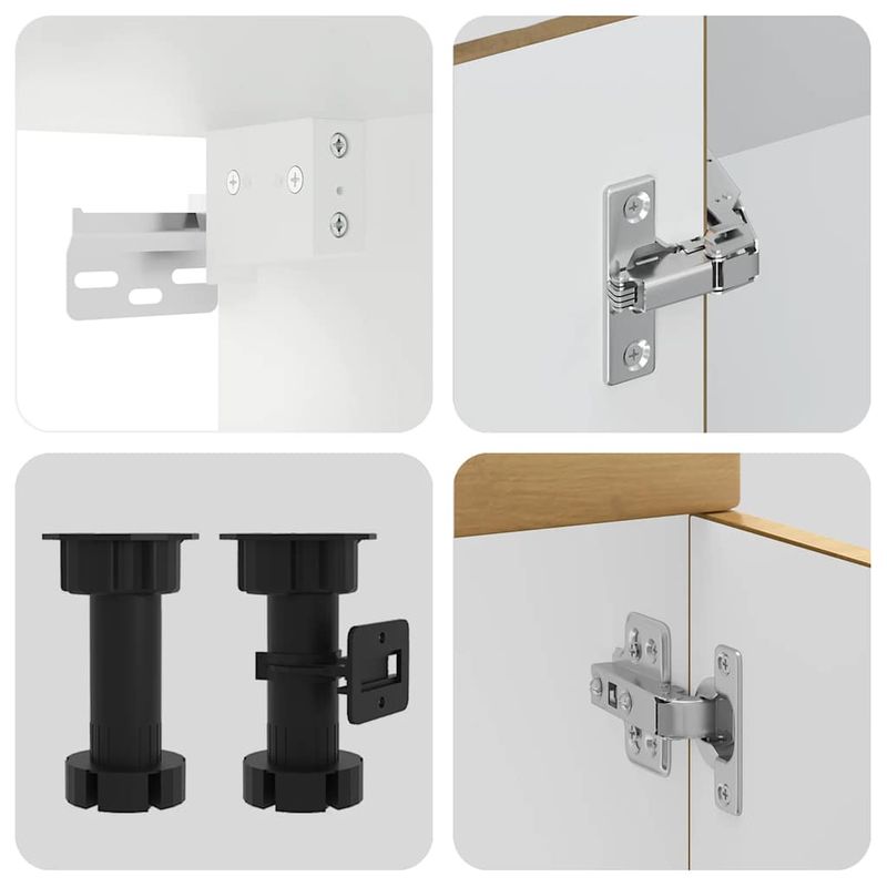 Casa si Gradina - Mobilier - Comode si corpuri - Corpuri bucatarie - Set dulap de bucatarie 8 piese „Kalmar” stejar artizanal lemn - Infinity.ro