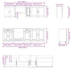 Casa si Gradina - Mobilier - Comode si corpuri - Corpuri bucatarie - Set dulap de bucatarie 8 piese „Kalmar” stejar artizanal lemn - Infinity.ro