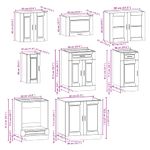 Casa si Gradina - Mobilier - Comode si corpuri - Corpuri bucatarie - Set dulap de bucatarie 8 piese „Kalmar” stejar artizanal lemn - Infinity.ro
