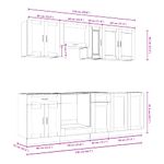 Casa si Gradina - Mobilier - Comode si corpuri - Corpuri bucatarie - Set dulap de bucatarie 8 piese „Kalmar” stejar artizanal lemn - Infinity.ro