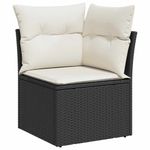 Casa si Gradina - Gradina si terasa - Mobilier exterior - Seturi mobila gradina - Set mobilier de gradina cu perne, 5 piese, negru, poliratan - Infinity.ro