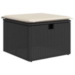 Casa si Gradina - Gradina si terasa - Mobilier exterior - Seturi mobila gradina - Set mobilier de gradina cu perne, 5 piese, negru, poliratan - Infinity.ro