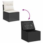 Casa si Gradina - Gradina si terasa - Mobilier exterior - Seturi mobila gradina - Set mobilier de gradina cu perne, 5 piese, negru, poliratan - Infinity.ro