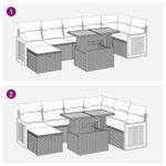 Casa si Gradina - Gradina si terasa - Mobilier exterior - Seturi mobila gradina - Set mobilier de gradina cu perne, 5 piese, negru, poliratan - Infinity.ro