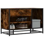 Casa si Gradina - Mobilier - Canapele si coltare - Banchete - Banca de pantofi din stejar afumat lemn de prelucrare si metal - Infinity.ro