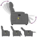 Ingrijire personala si Cosmetice - Sanatate si wellness - Articole wellness - Fotolii de masaj - Fotoliu de masaj rabatabil electric, gri inchis, microfibra - Infinity.ro