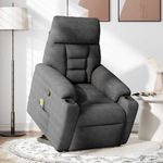 Ingrijire personala si Cosmetice - Sanatate si wellness - Articole wellness - Fotolii de masaj - Fotoliu de masaj rabatabil cu ridicare, gri inchis, microfibra - Infinity.ro