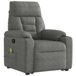 Ingrijire personala si Cosmetice - Sanatate si wellness - Articole wellness - Fotolii de masaj - Fotoliu de masaj rabatabil cu ridicare, gri inchis, microfibra - Infinity.ro