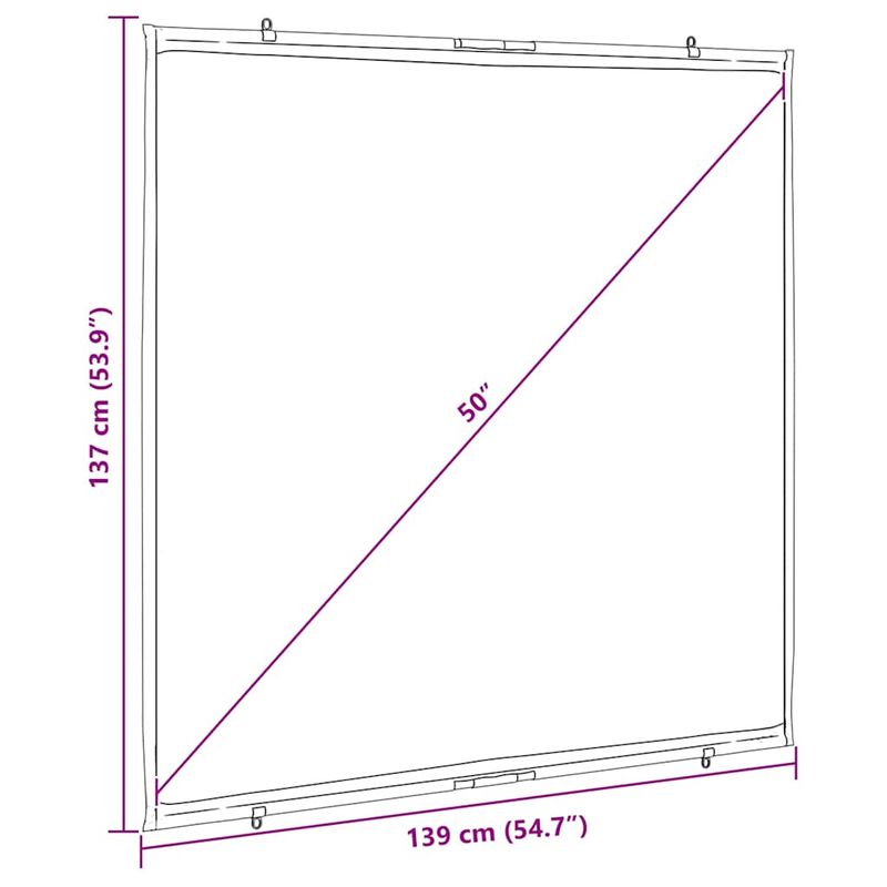 TV, Audio-Video si Foto - Videoproiectoare si accesorii - Ecrane proiectie - Ecran de proiectie suspendat pe perete 72 inch 1:1 - Infinity.ro
