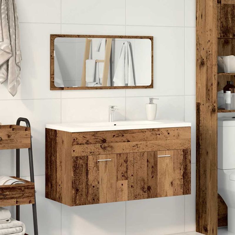 Casa si Gradina - Mobilier - Mobilier baie - Comode baie - Dulap de baie cu oglinda Lemn vechi Lemn prelucrat - Infinity.ro