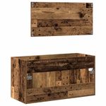 Casa si Gradina - Mobilier - Mobilier baie - Comode baie - Dulap de baie cu oglinda Lemn vechi Lemn prelucrat - Infinity.ro