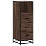 Casa si Gradina - Mobilier - Mobilier baie - Comode baie - Dulap de baie, stejar maro, 35x37,5x100 cm, lemn prelucrat - Infinity.ro