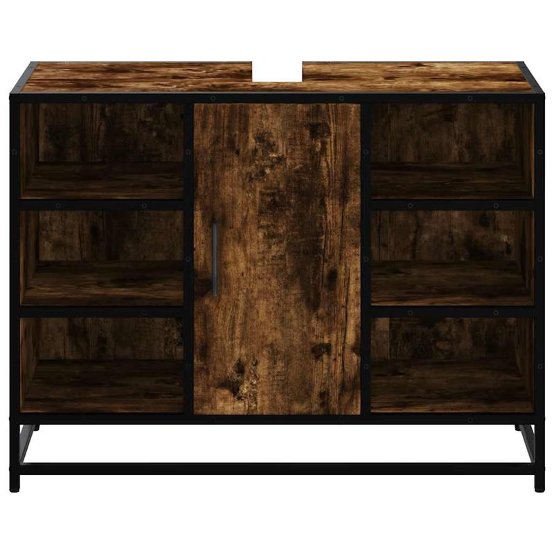 Casa si Gradina - Mobilier - Mobilier baie - Comode baie - Dulap chiuveta de baie stejar fumuriu 80x33x60 cm lemn compozit - Infinity.ro