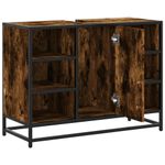 Casa si Gradina - Mobilier - Mobilier baie - Comode baie - Dulap chiuveta de baie stejar fumuriu 80x33x60 cm lemn compozit - Infinity.ro