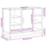 Casa si Gradina - Mobilier - Mobilier baie - Comode baie - Dulap chiuveta de baie stejar fumuriu 80x33x60 cm lemn compozit - Infinity.ro
