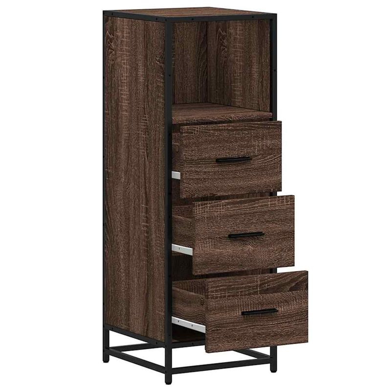 Casa si Gradina - Mobilier - Mobilier baie - Comode baie - Dulap de baie, stejar maro, 35x37,5x100 cm, lemn prelucrat - Infinity.ro