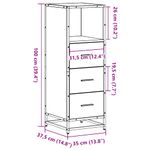 Casa si Gradina - Mobilier - Mobilier baie - Comode baie - Dulap de baie, stejar maro, 35x37,5x100 cm, lemn prelucrat - Infinity.ro