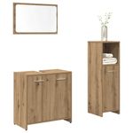 Casa si Gradina - Mobilier - Seturi de mobilier - Seturi baie - Set mobilier de baie, 3 piese, stejar artizanal, lemn prelucrat - Infinity.ro