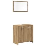 Casa si Gradina - Mobilier - Seturi de mobilier - Seturi baie - Set mobilier de baie, 3 piese, stejar artizanal, lemn prelucrat - Infinity.ro