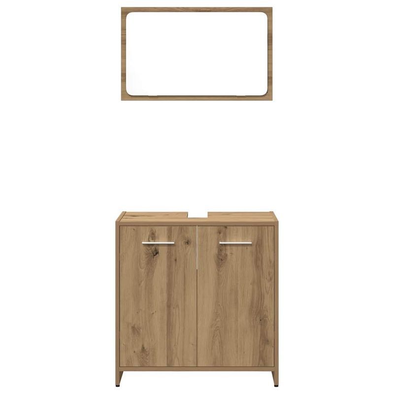 Casa si Gradina - Mobilier - Seturi de mobilier - Seturi baie - Set mobilier de baie, 3 piese, stejar artizanal, lemn prelucrat - Infinity.ro