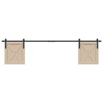 Casa si Gradina - Constructii - Usi interior, exterior si garaj - Accesorii usi - Set usi glisante pentru dulap 213 cm otel carbon - Infinity.ro