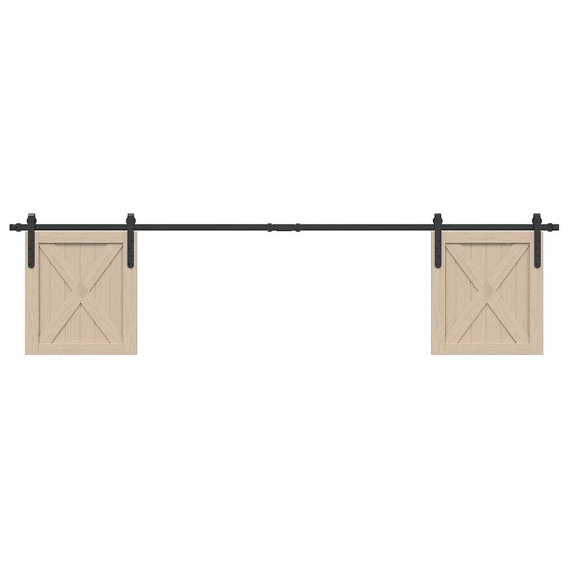 Casa si Gradina - Constructii - Usi interior, exterior si garaj - Accesorii usi - Set usi glisante pentru dulap 213 cm otel carbon - Infinity.ro