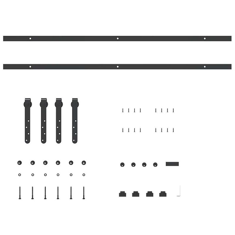 Casa si Gradina - Constructii - Usi interior, exterior si garaj - Accesorii usi - Set usi glisante pentru dulap 213 cm otel carbon - Infinity.ro