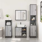 Casa si Gradina - Mobilier - Mobilier baie - Comode baie - Dulap pentru chiuveta de baie gri Sonoma 65x33x60 cm lemn - Infinity.ro