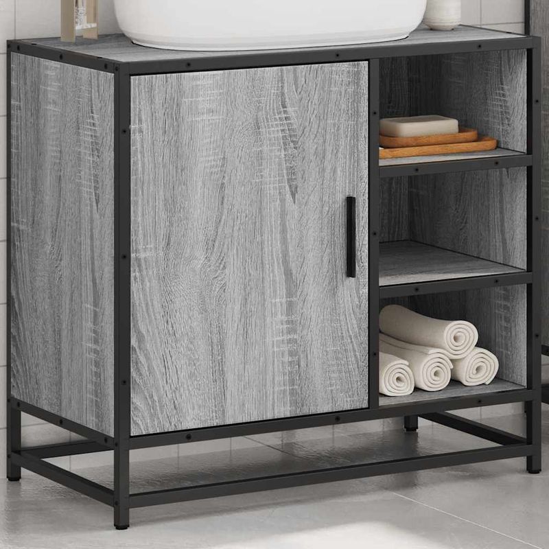 Casa si Gradina - Mobilier - Mobilier baie - Comode baie - Dulap pentru chiuveta de baie gri Sonoma 65x33x60 cm lemn - Infinity.ro