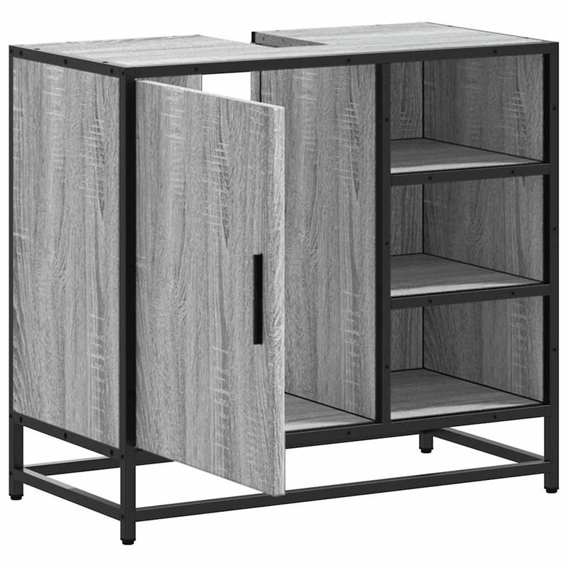Casa si Gradina - Mobilier - Mobilier baie - Comode baie - Dulap pentru chiuveta de baie gri Sonoma 65x33x60 cm lemn - Infinity.ro