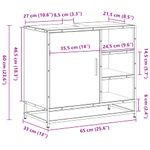 Casa si Gradina - Mobilier - Mobilier baie - Comode baie - Dulap pentru chiuveta de baie gri Sonoma 65x33x60 cm lemn - Infinity.ro