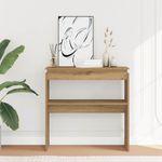 Casa si Gradina - Mobilier - Comode si corpuri - Console - Masuta consola, stejar artizanal, 80x30x80 cm, lemn prelucrat - Infinity.ro