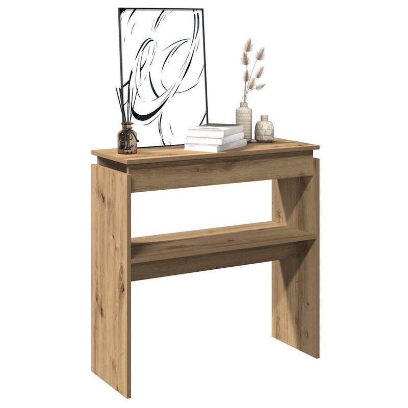Casa si Gradina - Mobilier - Comode si corpuri - Console - Masuta consola, stejar artizanal, 80x30x80 cm, lemn prelucrat - Infinity.ro