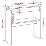 Casa si Gradina - Mobilier - Comode si corpuri - Console - Masuta consola, stejar artizanal, 80x30x80 cm, lemn prelucrat - Infinity.ro