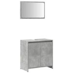 Casa si Gradina - Mobilier - Seturi de mobilier - Seturi baie - Set mobilier de baie, 2 piese, gri beton, lemn compozit - Infinity.ro