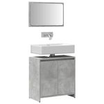Casa si Gradina - Mobilier - Seturi de mobilier - Seturi baie - Set mobilier de baie, 2 piese, gri beton, lemn compozit - Infinity.ro
