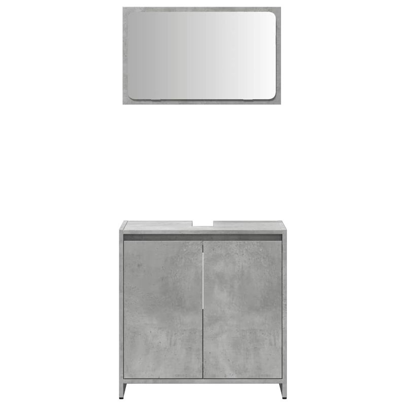Casa si Gradina - Mobilier - Seturi de mobilier - Seturi baie - Set mobilier de baie, 2 piese, gri beton, lemn compozit - Infinity.ro