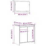 Casa si Gradina - Mobilier - Seturi de mobilier - Seturi baie - Set mobilier de baie, 2 piese, gri beton, lemn compozit - Infinity.ro