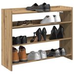 Casa si Gradina - Mobilier - Organizare si depozitare - Organizator incaltaminte - Pantofar, stejar artizanal, 80x25x61,5 cm lemn prelucrat, lăţime 80 cm, înălțime 62 cm - Infinity.ro