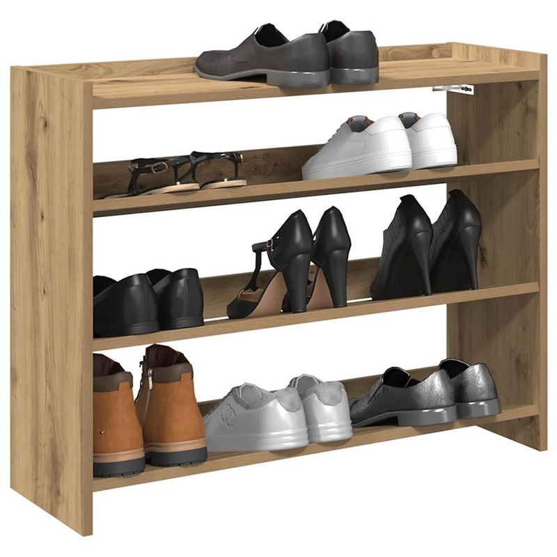 Casa si Gradina - Mobilier - Organizare si depozitare - Organizator incaltaminte - Pantofar, stejar artizanal, 80x25x61,5 cm lemn prelucrat, lăţime 80 cm, înălțime 62 cm - Infinity.ro