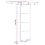 Casa si Gradina - Constructii - Usi interior, exterior si garaj - Usi garaj - Usa glisanta cu set feronerie, 90x205 cm, sticla ESG/aluminiu - Infinity.ro