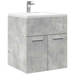 Casa si Gradina - Mobilier - Mobilier baie - Comode baie - Dulap de chiuveta baie, gri beton 41x38,5x46 cm lemn prelucrat - Infinity.ro