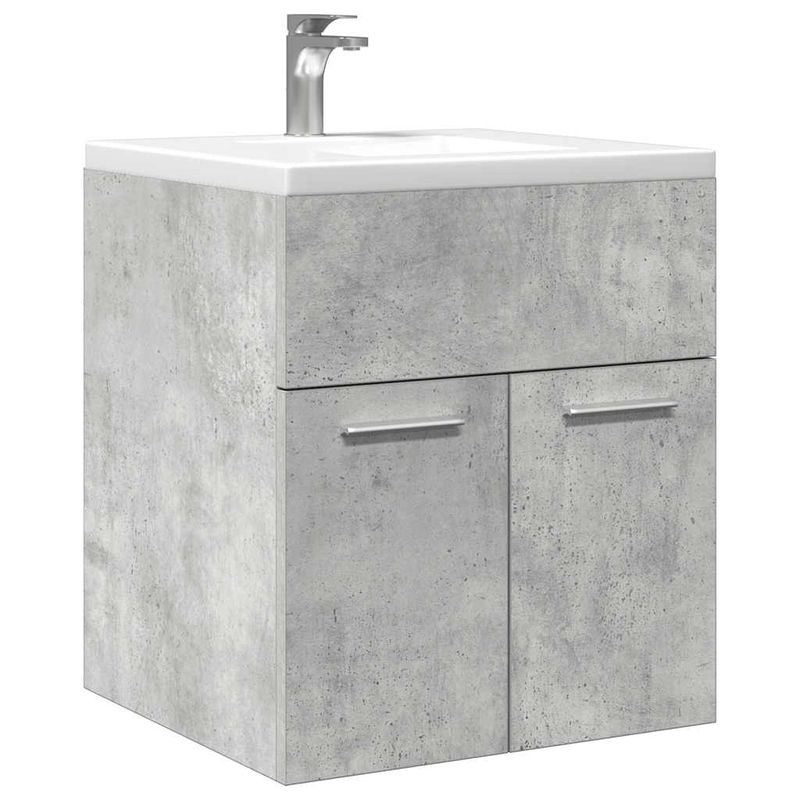 Casa si Gradina - Mobilier - Mobilier baie - Comode baie - Dulap de chiuveta baie, gri beton 41x38,5x46 cm lemn prelucrat - Infinity.ro