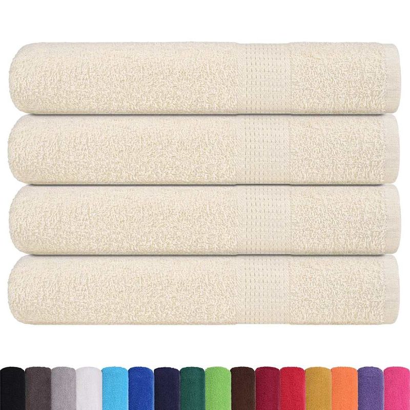 Casa si Gradina - Textile si covoare - Textile baie - Prosoape - Prosoape sauna 4 buc crem 80x200 cm 360 g/m2 100% bumbac - Infinity.ro