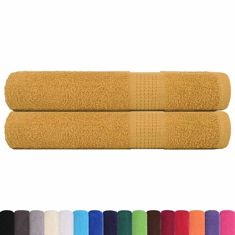 Casa si Gradina - Textile si covoare - Textile baie - Prosoape - Prosoape 2 buc Aur 100x200 cm 360 g/m² 100% bumbac - Infinity.ro
